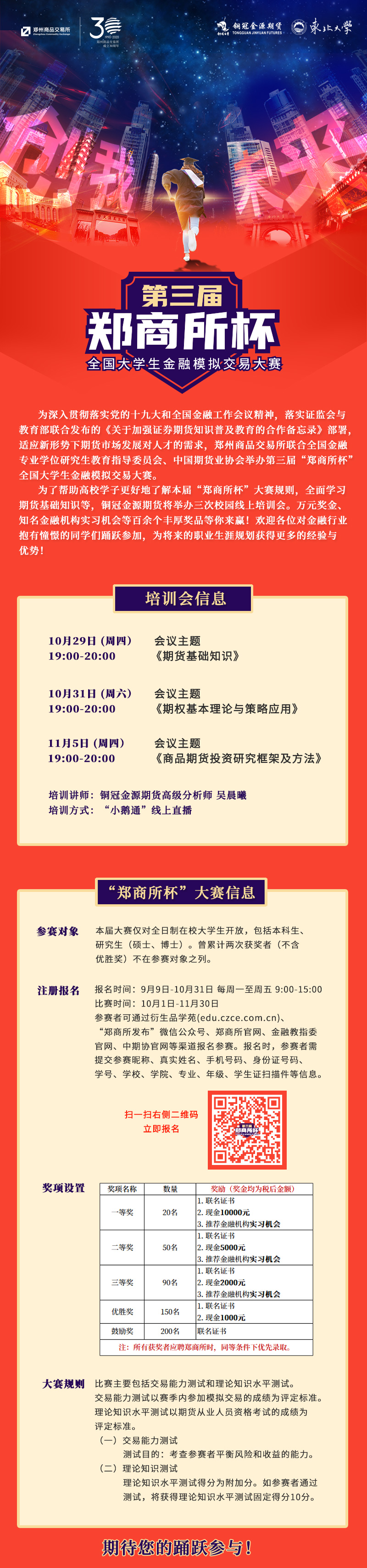 【“鄭商所杯”線上培訓會】期貨市場發(fā)展情況及基本交易規(guī)則線上講座